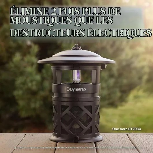 DynaTrap DT2030SR Piège à moustiques et Insectes Volants – Tue Les moustiques, Mouches, guêpes, moucherons et Autres Insectes Volants – Protège jusqu'à 1 Acre