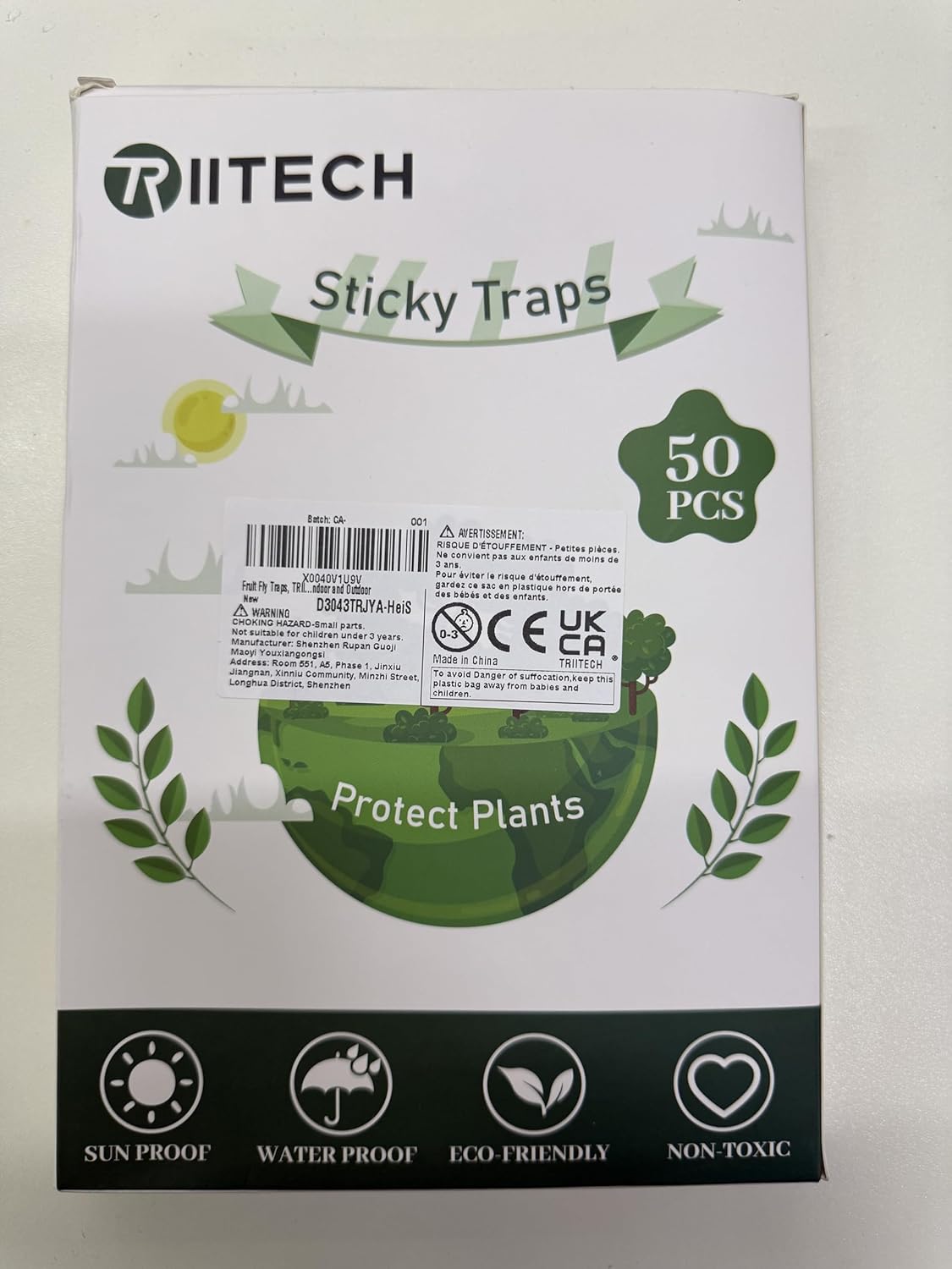 50 Pièges Anti Moucherons Interieur, Attrape Moucheron Plantes, Pièges à Insectes Noir Collants pour intérieur et extérieur