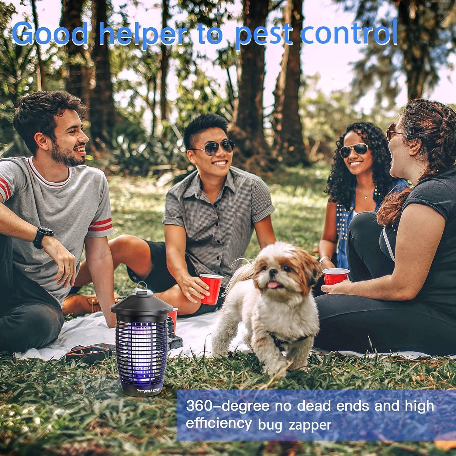 Lampe Anti Moustique 4500V 20W UV Tueur d'Insectes Électrique Anti Insectes Répulsif Efficace Portée 100m² pour Intérieur et Extérieur 1 unité (Lot de 1)