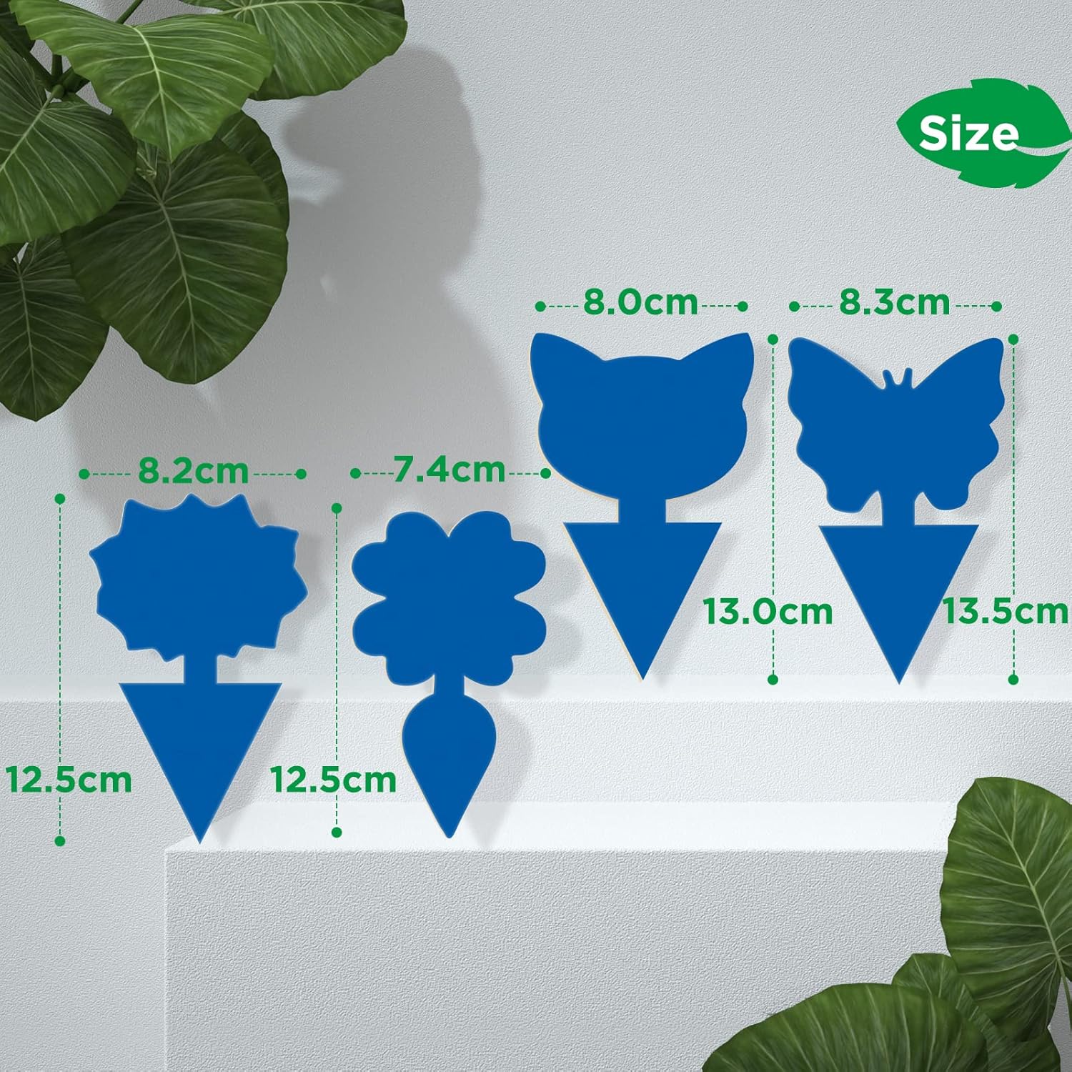 GeeRic Pièges à Colle 40 Pcs Sticky Fruit Fly Plante Moustique Bug Pièges Intérieur Extérieur Double Face Pièges à Colle Insect Catcher pour Whitefly Moustiques Insectes Volants,Bleu