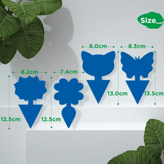 GeeRic Pièges à Colle 40 Pcs Sticky Fruit Fly Plante Moustique Bug Pièges Intérieur Extérieur Double Face Pièges à Colle Insect Catcher pour Whitefly Moustiques Insectes Volants,Bleu