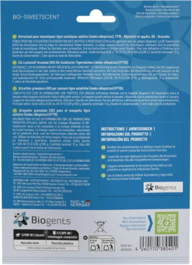 Recharges 6 Mois - 3x2 Mois - Attractifs Piège Extérieur Anti-Moustiques BG-MOSQUITAIRE - Efficace Contre Les Moustiques Tigres - Pack De Saison BG-SWEETSCENTX3 Unique