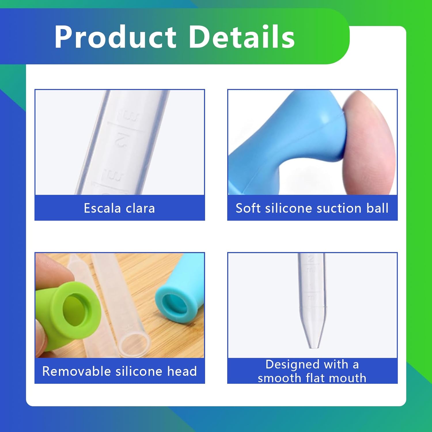 Diffaxy Lot de 10 compte-gouttes en silicone de 5 ml avec brosse de nettoyage, pipettes pour moules à bonbons, moules en caoutchouc et travaux manuels