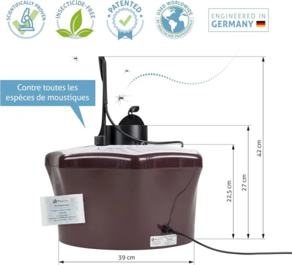 Piège à Moustiques avec BG-Sweetscent et Kit BG-Booster CO2 Unique
