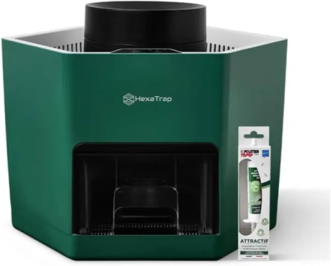 HEXATRAP BY FAVEX - Pack anti‑moustiques Hexatrap – Extérieur & intérieur + HexaCatch anti‑ponte + HexaSafe intérieur – Gel attractif Jusqu'à 3 mois de protection - Utilisation simple