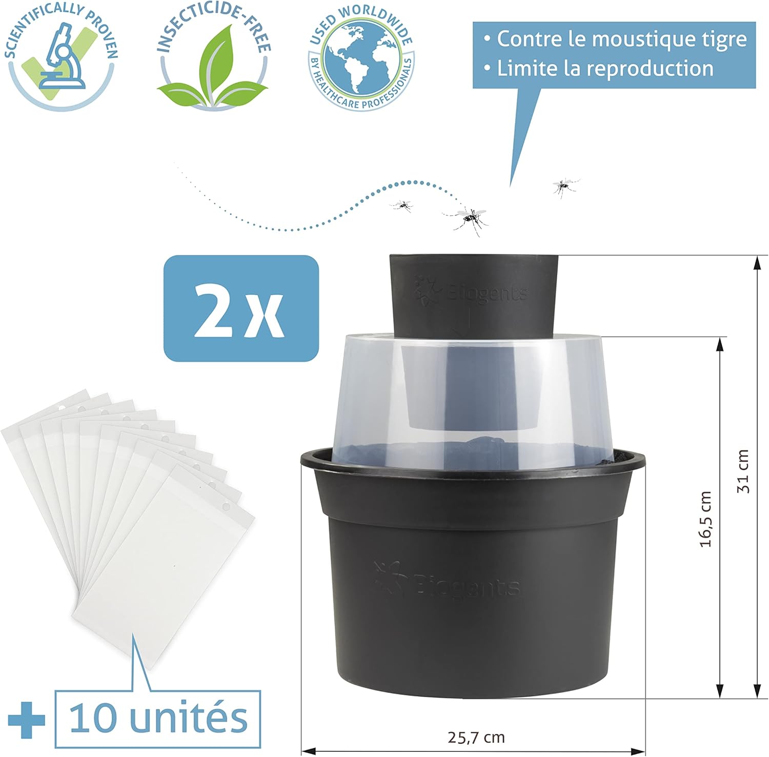 Système 2+1 pour l’extérieur -BG-Mosquitaire - BG-Gat Pour Moustique