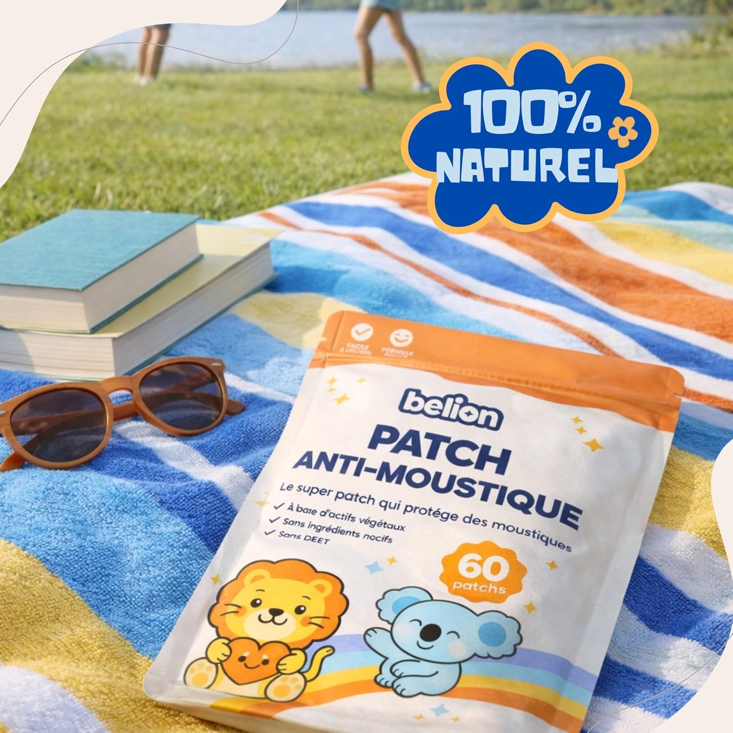 Patch anti moustique - autocollants contre les moustique, tiques et acariens - Idéal pour les sorties en plein air - 60 patchs - Nouveau design