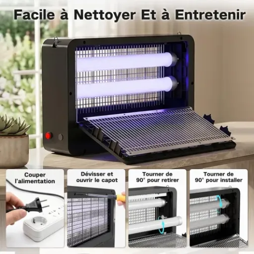 Test YFFU Lampe Anti Moustique Double Face 4000V : ça dézingue bien, mais pas magique non plus