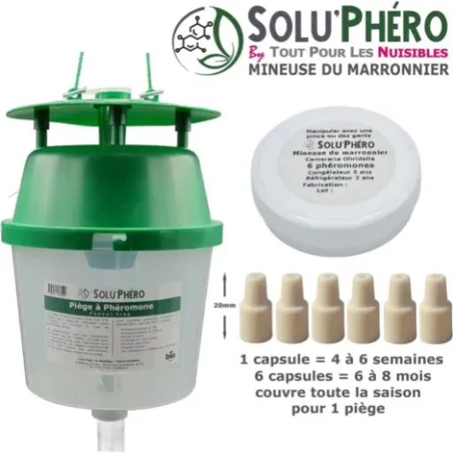 Test SOLUPHERO Kit Piège Funnel + 6 Phéromones : le kit bio qui limite (un peu) la casse sur les marronniers