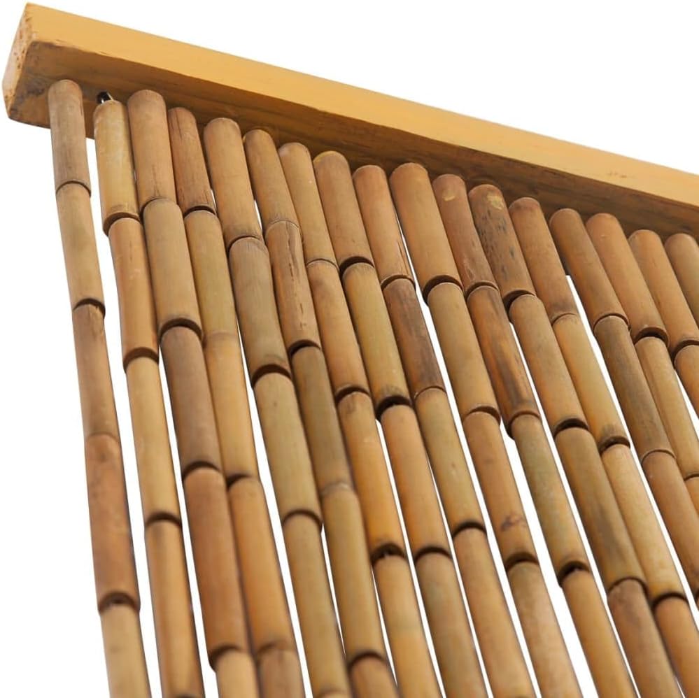 Rideau de Porte Contre Insectes Pare-Vue Anti-Insectes Anti-Mouche Moustiquaire Chambre Pièce Maison Intérieur Bambou 90x220 cm 90L X 220H cm (1 Panneaux)